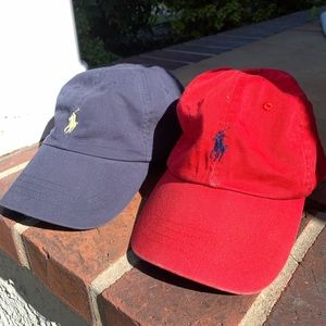 Polo Ralph Lauren Red and Navy Cap set